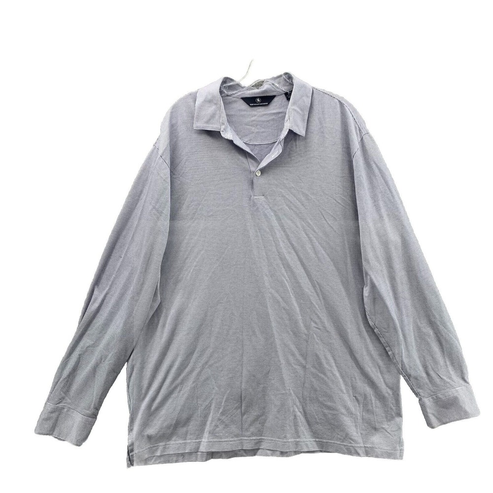 Hart Schaffner Polo Shirt Men's‎ XL Gray Geometric Casual Golf Preppy Gorpcore